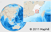 Shaded Relief Location Map of Tongan, highlighted parent region