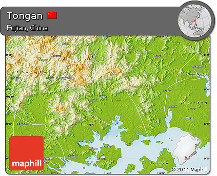 Physical Map of Tongan