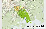 Physical Map of Tongan, lighten