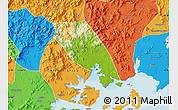 Physical Map of Tongan, political outside