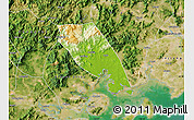 Physical Map of Tongan, satellite outside