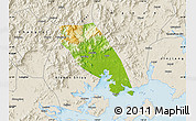 Physical Map of Tongan, shaded relief outside