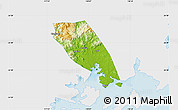 Physical Map of Tongan, single color outside