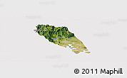 Satellite Panoramic Map of Tongan, cropped outside