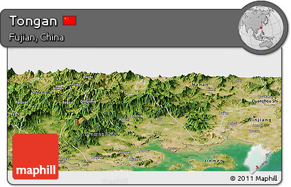Satellite Panoramic Map of Tongan