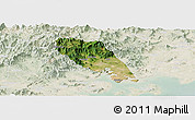 Satellite Panoramic Map of Tongan, lighten