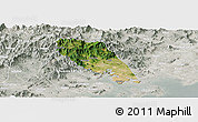 Satellite Panoramic Map of Tongan, lighten, semi-desaturated
