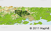 Satellite Panoramic Map of Tongan, physical outside