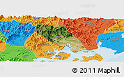 Satellite Panoramic Map of Tongan, political outside