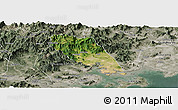 Satellite Panoramic Map of Tongan, semi-desaturated