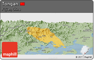 Savanna Style Panoramic Map of Tongan