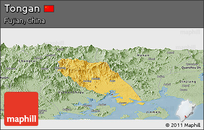 Savanna Style Panoramic Map of Tongan