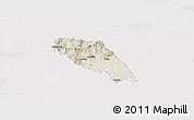 Shaded Relief Panoramic Map of Tongan, cropped outside