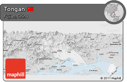Silver Style Panoramic Map of Tongan