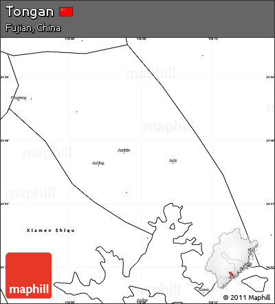 Blank Simple Map of Tongan