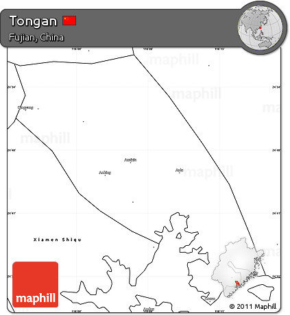 Blank Simple Map of Tongan