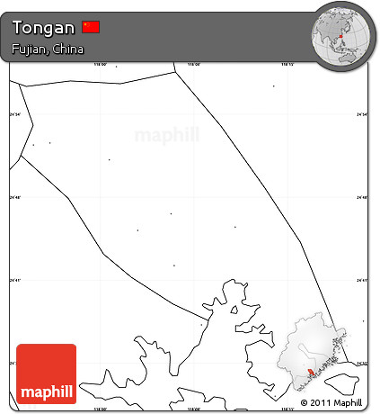 Blank Simple Map of Tongan, no labels