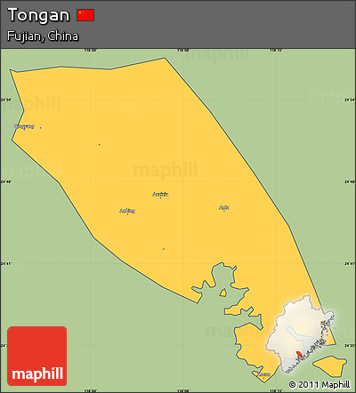 Savanna Style Simple Map of Tongan, cropped outside