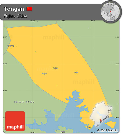 Savanna Style Simple Map of Tongan