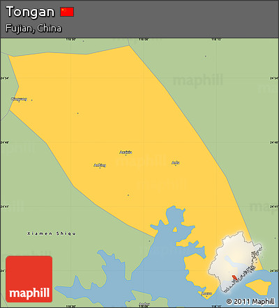 Savanna Style Simple Map of Tongan