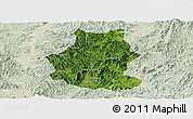 Satellite Panoramic Map of Wuping, lighten