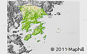 Physical 3D Map of Xiapu, desaturated