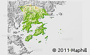 Physical 3D Map of Xiapu, lighten, desaturated