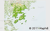 Physical 3D Map of Xiapu, lighten