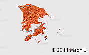 Political 3D Map of Xiapu, cropped outside