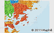 Political 3D Map of Xiapu