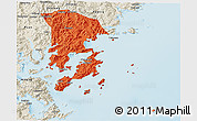 Political 3D Map of Xiapu, shaded relief outside