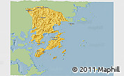 Savanna Style 3D Map of Xiapu, single color outside