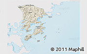 Shaded Relief 3D Map of Xiapu, single color outside