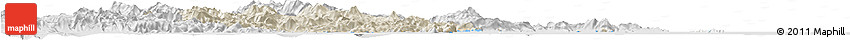 Shaded Relief Horizon Map of Xiapu, lighten, desaturated
