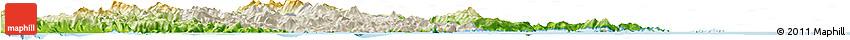 Shaded Relief Horizon Map of Xiapu, physical outside