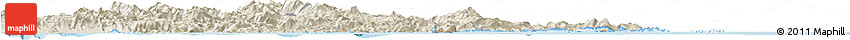 Shaded Relief Horizon Map of Xiapu