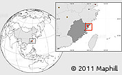 Blank Location Map of Xiapu, highlighted country, highlighted parent region