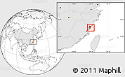 Blank Location Map of Xiapu, highlighted country