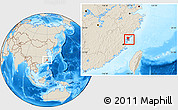 Shaded Relief Location Map of Xiapu