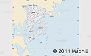 Classic Style Map of Xiapu, single color outside