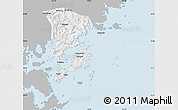 Gray Map of Xiapu, single color outside