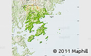Physical Map of Xiapu, lighten