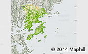 Physical Map of Xiapu, lighten, semi-desaturated