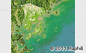 Physical Map of Xiapu, satellite outside