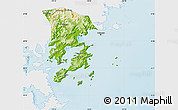 Physical Map of Xiapu, single color outside
