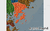 Political Map of Xiapu, darken