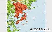 Political Map of Xiapu, physical outside