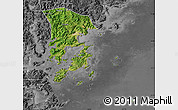Satellite Map of Xiapu, desaturated