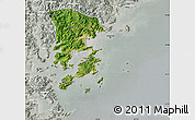 Satellite Map of Xiapu, lighten, semi-desaturated