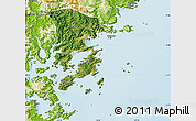 Satellite Map of Xiapu, physical outside